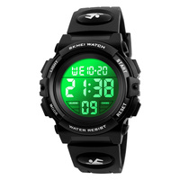 Grosir Pabrik laki-laki 5ATM tahan air mewah Digital LED jam tangan bercahaya pria jam tangan Digital asli SKMEI1266