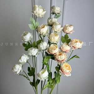 Junheyuan <b>Artificial</b> <b>Peony</b> Flowers Single Branch For Wedding Home Decor Photography Props - Product Image 1