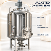 Fermenteur en acier inoxydable à prix direct usine pour la bière et le vin maison, contrôlé par PLC, capacité personnalisable, 220V