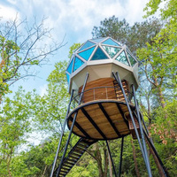 Mytotel Tiny Home Bois Maisons d'été préfabriquées en dôme Maison prête à l'emploi Maison de villégiature en acier léger Jardin Bureau Maison préfabriquée
