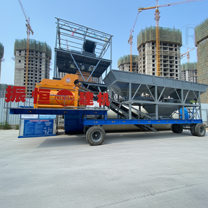 Planta Mezcladora de Concreto Móvil Portátil Automática con Control PLC, Motor Eléctrico y Motor de Combustión - Product Image 5