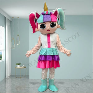 Licorne <span class=keywords><strong>Lol</strong></span> personnage mascotte <span class=keywords><strong>Lol</strong></span> fille poupée mascotte costume Cosplay fête rose adulte blanc licorne mascotte costume - Product Image 6
