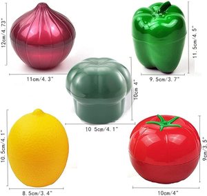 Conteneurs de stockage de fruits et légumes boîte de rangement réutilisable bols de stockage support économiseur garde-boue - Product Image 4