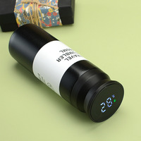 Botol air Stainless Steel, botol air Stainless Steel, botol termos Led Digital, tampilan Led bersegel portabel, botol minum gaya baru