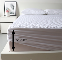 Protège-matelas d'hôpital personnalisable, doux, respirant et imperméable, à poches profondes, style uni, en polyester, pour usage domestique