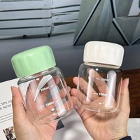 Logo personnalisé écologique cadeau personnalisé bouteille d'eau durable en verre à haute teneur en borosilicate transparent portable pour thé lait tasse tasse
