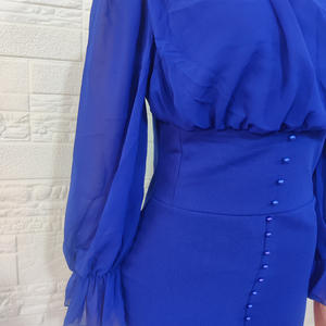 Abito a Maniche Lunghe Primavera Autunno Abiti Africani <span class=keywords><strong>per</strong></span> Donne <span class=keywords><strong>Sexy</strong></span> Scollo a V Trasparente Abito Aderente da Ufficio Festa <span class=keywords><strong>Abbigliamento</strong></span> Africano - Product Image 4