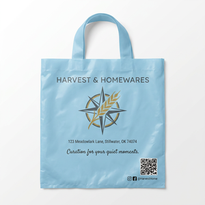 Bolsa de Compras de Plástico Reutilizable con Asa de Bucle Suave, Diseño Personalizado, Precio de Fábrica, con Logotipo - Product Image 1