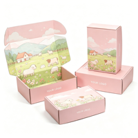 Boîtes d'expédition en carton ondulé rose vif de luxe personnalisées avec gaufrage, couleur personnalisée recyclable pour l'emballage de chaussettes et de fourrures