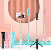 Trépied de téléphone flexible et extensible avec télécommande sans fil, support rotatif de 70 cm pour vlog mains libres et perche à selfie