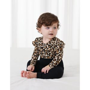 Combinaison bébé BambooBud avec pantalon, manches longues, imprimé léopard, tenue unisexe pour nouveau-né, vêtements décontractés pour toutes les saisons, écologiques - Product Image 4