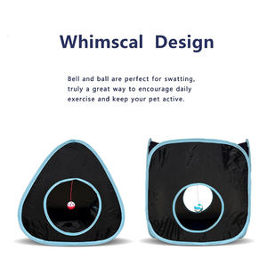 Komik yavru oyuncaklar katlanabilir oyuncaklar kedi interaktif kedi eğitim hayvan oyun oynamak 5/4/3holes kedi tüneli tüp - Product Image 4