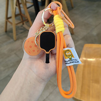 Logo personnalisé Mini pickleball pendentif porte-clés créatif acrylique culturel porte-clés avec trou décoratif divertissant PE matériel
