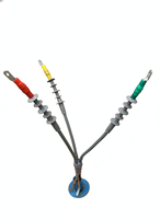 Kit de terminaison à rétrécissement à froid de fiabilité éprouvée pour câble XLPE 3 conducteurs 33 kV extérieur avec joint en silicone