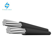 Cable ABC con aislamiento XLPE, cables de alimentación de aluminio trenzado de 2*10 mm2