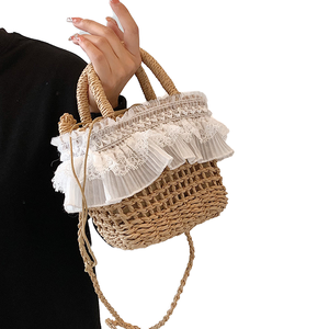 Nuevos Bolsos de Mano de Paja Tejida Impermeables de Moda 2026, Bolsos de Cesta Ligeros con Letras para Dama, Diseño Hueco, Capacidad de 2-2.9L - Product Image 2