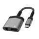 Kabel Pengisi Daya USB-C ke USB-C 1,5 kaki, Kabel Harness Kepang, 2 Buah, 60W/3A, Kompatibel Transfer Data CarPlay, untuk Ponsel