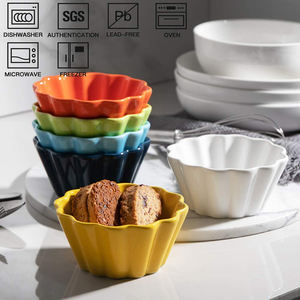 Ramequins <span class=keywords><strong>pour</strong></span> Crème Brûlée, Moules à Cupcakes de 4 Onces, Plats à <span class=keywords><strong>Soufflé</strong></span> en Céramique - Product Image 2