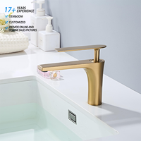 Robinet de lavabo moderne chromé de qualité professionnelle, en laiton robuste, avec cartouche céramique, monotrou, à poser sur comptoir, pour hôtels et écoles