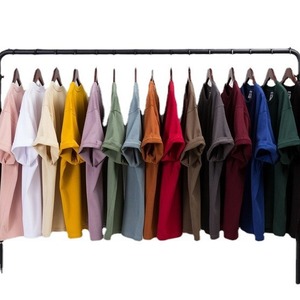 Men's T-Shirt Solid Color Loose Fit Round Neck Pure Cotton Breathable Dance Wear Heavyweight Customizable - Product Image 2