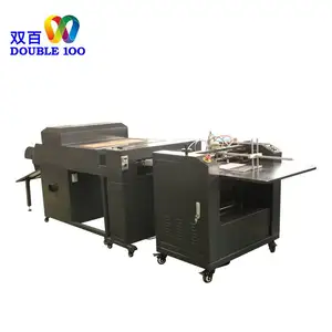 Double 100 Automatic High Speed UV Coating Varnishing Machine With Paper Feeder And Stacker