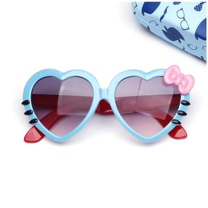 GG158-<span class=keywords><strong>gafas</strong></span> de sol con forma de corazón para niños, lentes de sol con forma de corazón, con marco de lazo, protección UV 400 - Product Image 4