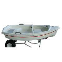 Seawalker usine vente pliable 2.7m bateau en fibre de verre bateau de pêche petit canot pour rivière et lac