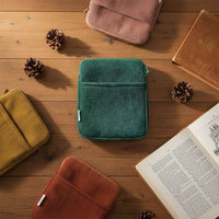 Étui de protection pour Kindle en velours côtelé avec fermeture éclair et poche avant, personnalisable, pour liseuse électronique, accessoires Kindle