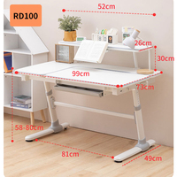 Table d'étude ergonomique moderne et intelligente pour enfant, ensemble bureau et chaise en bois multifonctionnel avec étagère, pour usage scolaire