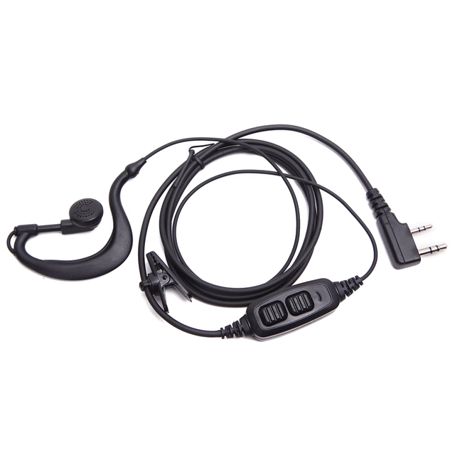 Wholesale Baofeng UV-82 Dual PTT Headset 3.5mm Interface Mic Earphone for Sports Wired Walkie Talkie Earphones and Headphones