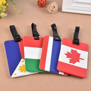 Étiquettes de bagages en caoutchouc avec drapeau national QM Customs pour cadeau de voyageur - Product Image 4