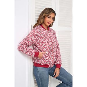 Chaqueta bomber acolchada ligera para mujer, con cierre y bolsillos, estilo casual. - Product Image 5