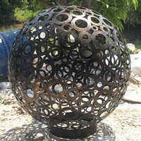 Décoration de jardin extérieur d'usine Statue d'art moderne en métal Sculpture en acier inoxydable