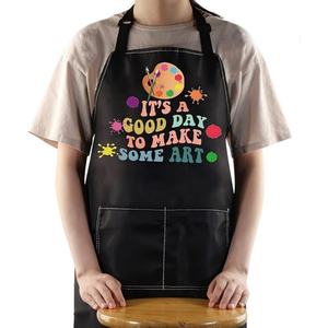 Delantal de pintura Pintores de artistas con bolsillos Delantales ajustables para amantes de los profesores Regalo para estudiantes Delantal de arte - Product Image 1