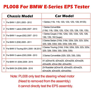 Woyo PL008 bánh xe chỉ đạo giá EPS <span class=keywords><strong>Tester</strong></span> cho BMW E81 E82 e84 E88 e89 E90 E91 e93, mô phỏng mô-men xoắn cảm biến có thể Activator - Product Image 2