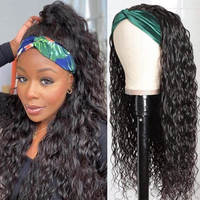 10A ali Grace Perruques Bandeau Cheveux Humains Brésiliens Véritables Longs 24 Pouces Naturels Jerry Bouclés 180 Densité Du Vendeur Chinois