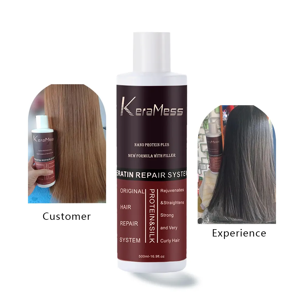 Traitement brésilien à la kératine pour cheveux bouclés, lisseur sans formaldéhyde, kératine pour cheveux abîmés