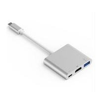 Hub 4K Type C 3.1 vers HDMI USB3.0 avec USB C PD Femelle Câble Adaptateur Chargeur Multiport Convertisseur USB Type-C vers HDM 3 In1 HubI