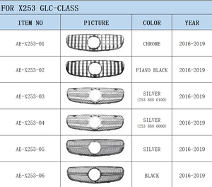 Grille de pare-chocs avant GT <span class=keywords><strong>GTR</strong></span> Stype pour <span class=keywords><strong>Mercedes</strong></span> Benz Classe GLC W253/X253 GLC250 GLC3O0 GLC43 <span class=keywords><strong>AMG</strong></span> (2016-2019) - Product Image 4