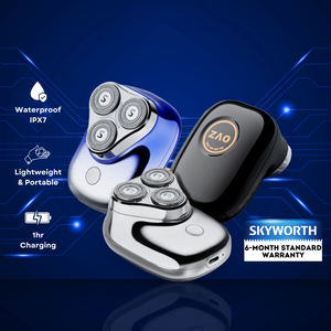 Dropshipping 3D Rotary Mini Afeitadora eléctrica para hombres IPX7 impermeable recargable <span class=keywords><strong>barba</strong></span> afeitadora máquina de afeitar eléctrica para el hogar - Product Image 2