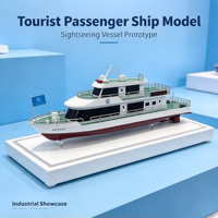 Maquette de navire touristique en plastique ABS, prototype de bateau de tourisme à double pont pour l'affichage immatriculé aux fins immobilières