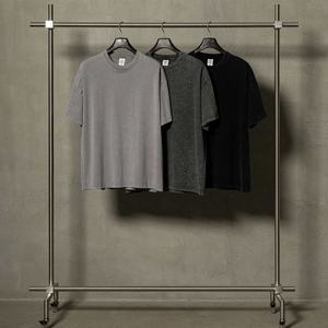 เสื้อยืดแฟชั่นฟอกซีดเสื้อยืดว่างเปล่าขนาดใหญ่สำหรับผู้ชายเสื้อยืดโลโก้ของคุณเอง - Product Image 6