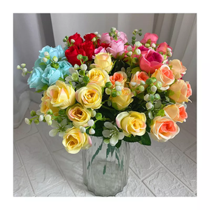 Vente <span class=keywords><strong>en</strong></span> gros de fleurs artificielles à <span class=keywords><strong>maçonnerie</strong></span> printanière à 5 griffes <span class=keywords><strong>Rose</strong></span> bon marché pour les occasions de Noël et de <span class=keywords><strong>la</strong></span> Saint-Valentin - Product Image 4