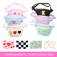 Sac banane en nylon grande taille pour filles, avec motif imprimé personnalisé, poche intérieure zippée, sac de poitrine, sac de ceinture, sac de taille, sac banane de voyage