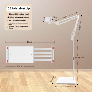 Venta caliente nueva placa base cuadrada 360 ° soporte universal retráctil de Pie ajustable para teléfonos y tabletas - Product Image 3
