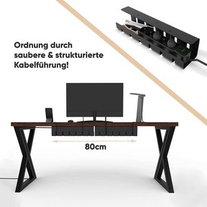 Dưới bàn quản lý cáp khay, không có khoan thép Máy tính để bàn dây tổ chức - Product Image 6