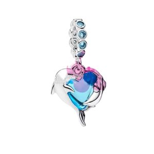 Abalorios y dijes DIY de plata 925 con circonita para la creación de joyas unisex: pendientes brillantes ajustables de ballena, elefante y delfín, y pulsera tenis - Product Image 2