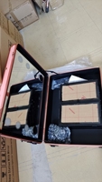 Station de travail pour artiste cosmétique de 24 pouces avec miroir lumineux, valise de maquillage roulante avec support pour salon de beauté