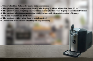 Système <span class=keywords><strong>de</strong></span> distributeur <span class=keywords><strong>de</strong></span> <span class=keywords><strong>bière</strong></span> pression électrique pour fûts <span class=keywords><strong>de</strong></span> <span class=keywords><strong>5L</strong></span>, économique et mobile - Product Image 5