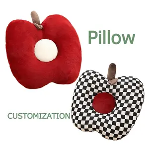 Подушка неправильной формы в форме яблока ручной работы набивка плюшевые подушки для дивана домашний декор